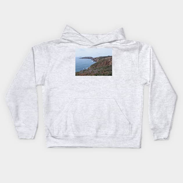 Coastline of Sark Kids Hoodie by HazelWright